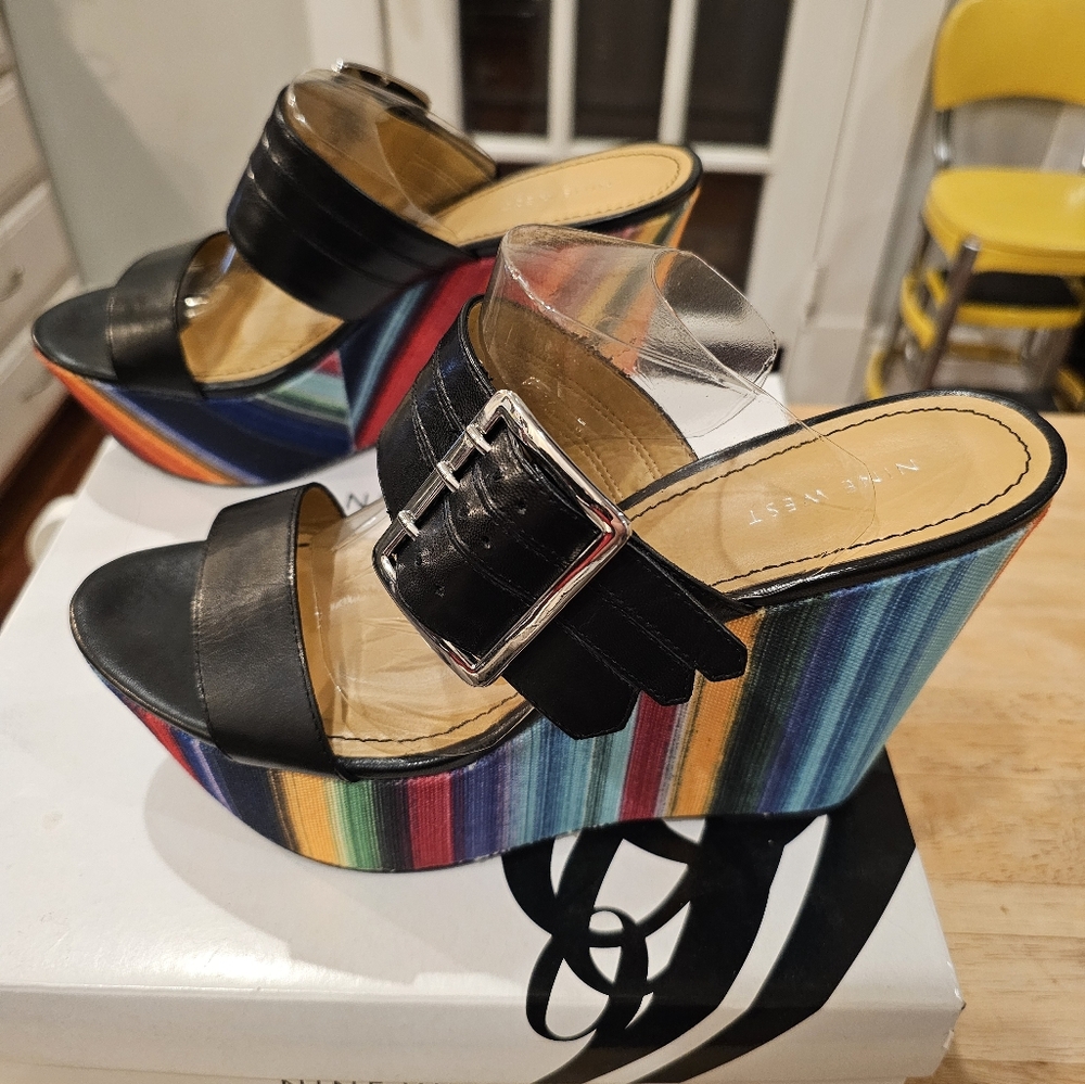 NEW 9 West Wedge Multi sz 9.5